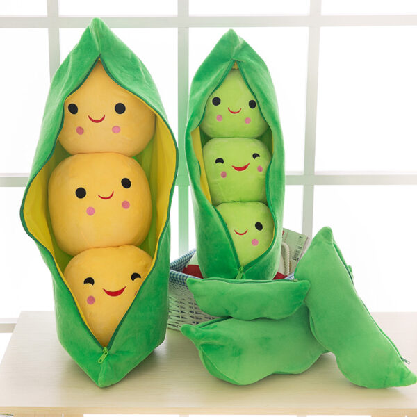 Pea Pod Plush Toy Doll Cute Couple Bean Sleeping Pillow - Image 3