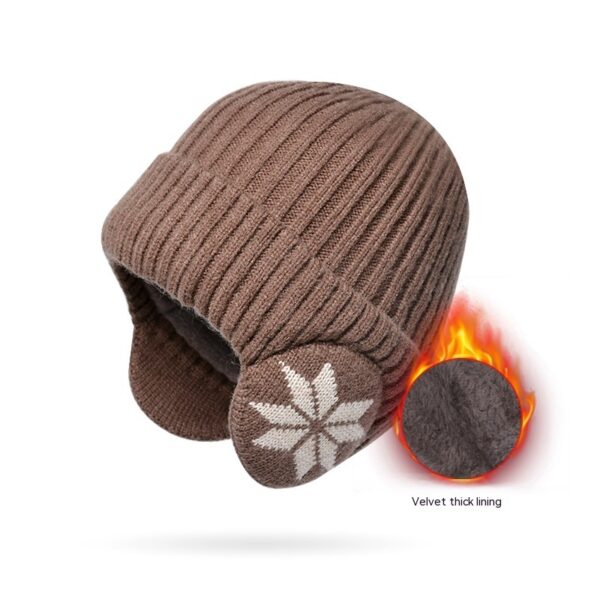 Thermal Knitting Woolen Cap Men's Fleece-lined Thickened Winter Trending Products - Image 3