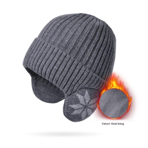 Thermal Knitting Woolen Cap Men's Fleece-lined Thickened Winter Trending Products - Image 4