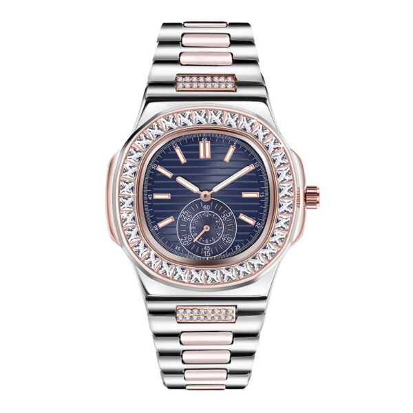 Mens Fashion Alloy Band Diamond Gifts Watches - Image 3