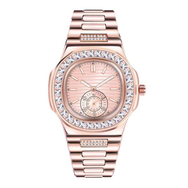 Mens Fashion Alloy Band Diamond Gifts Watches - Image 2